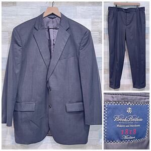 Brooks Brothers Madison Estrato Trabaldo Togna 1840 Suit Gray Mens 44R 39W
